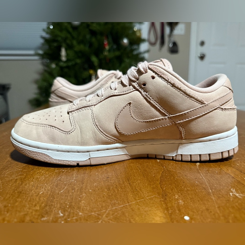 Women’s Nike Dunk Low PRM Pink Oxford Sneakers - Picture 5 of 10